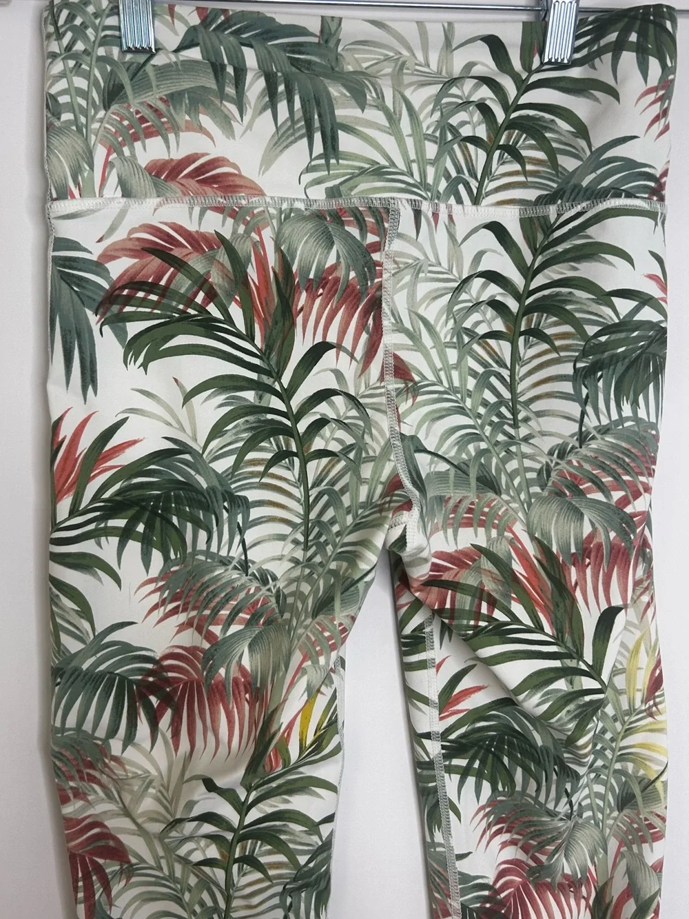 Mono B Tropical Palm Print Matching Yoga Set Sports Bra Leggings Medium M